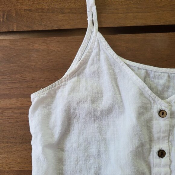 White Button-Down Tank Top - Picture 2 of 3